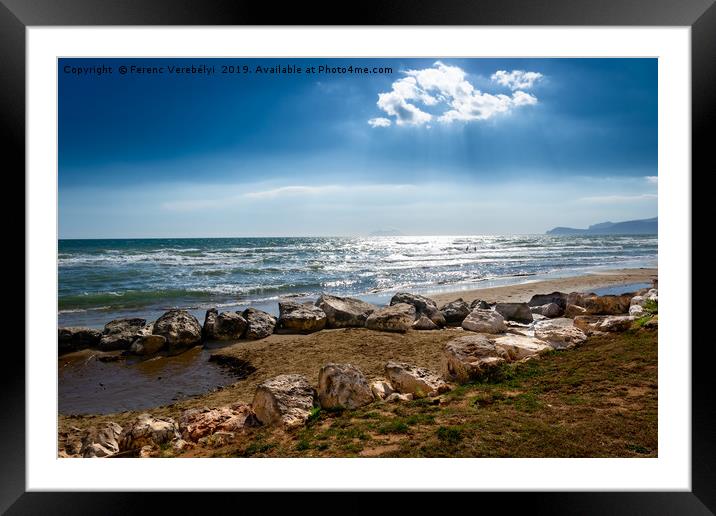  beach      Framed Mounted Print by Ferenc Verebélyi