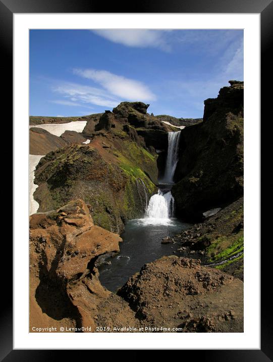 Rugged landscape in Iceland Framed Mounted Print by Lensw0rld 