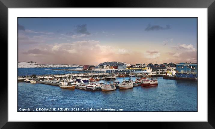 "The Port of Vardo" Framed Mounted Print by ROS RIDLEY