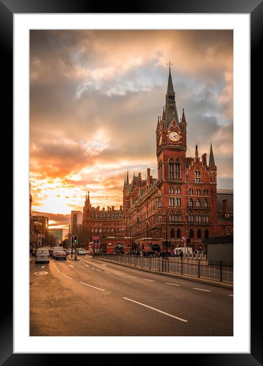 St Pancras Station  Framed Mounted Print by Lubos Fecenko