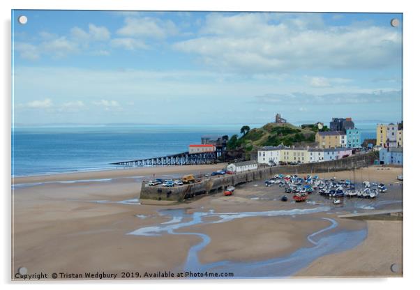 Tenby Harbour Acrylic by Tristan Wedgbury