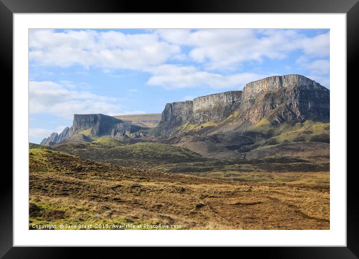 Majestic Cliff Landscape in Scotland Framed Mounted Print by Jane Braat