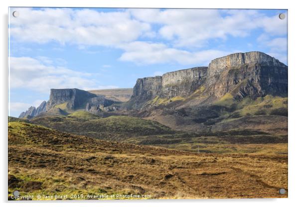 Majestic Cliff Landscape in Scotland Acrylic by Jane Braat