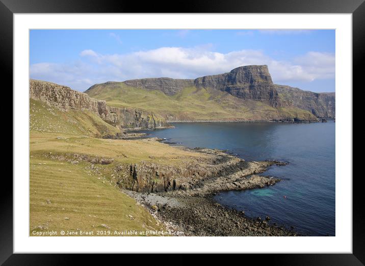 Majestic Skye Cliffs Framed Mounted Print by Jane Braat