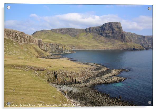 Majestic Skye Cliffs Acrylic by Jane Braat