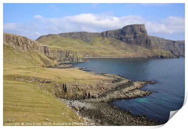 Majestic Skye Cliffs Print by Jane Braat