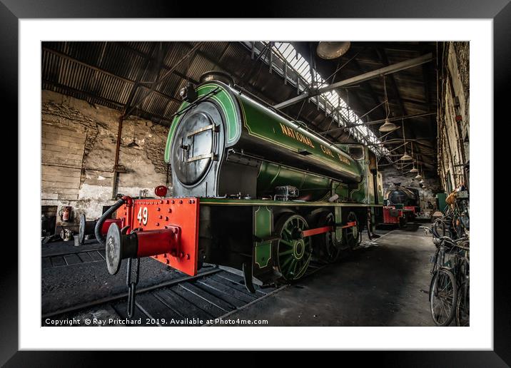 Old Steam Train Framed Mounted Print by Ray Pritchard