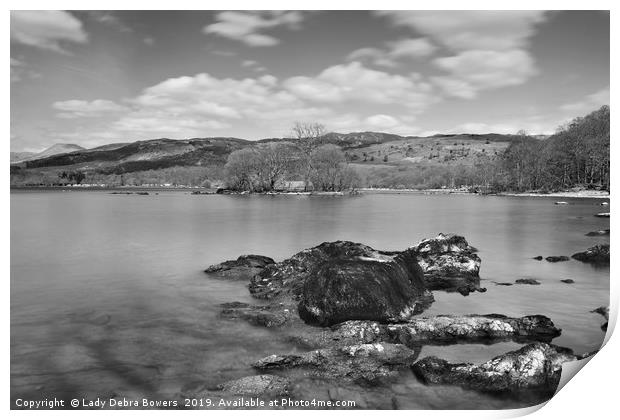 Loch Lomond in Black & White  Print by Lady Debra Bowers L.R.P.S