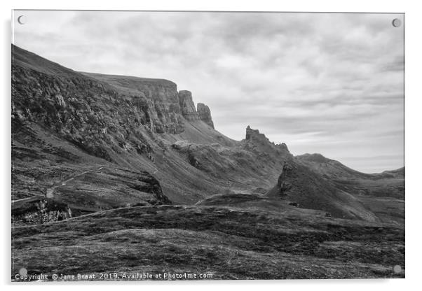 Majestic Quiraing: A Highlands Masterpiece Acrylic by Jane Braat