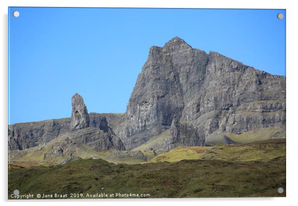 The Old Man of Storr Acrylic by Jane Braat