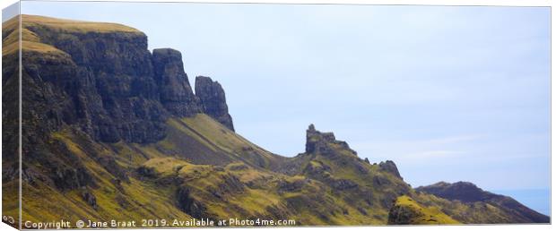 The Quiraing in Skye Panorama Canvas Print by Jane Braat