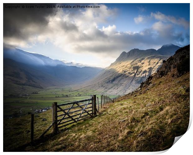 The Langdale Valley Print by Scott Taylor