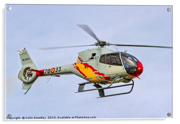 Eurocopter EC-120B Colibri HE.25-14  Acrylic by Colin Smedley