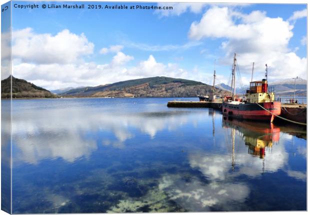 Inverary Harbour. Canvas Print by Lilian Marshall