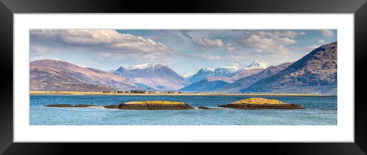 Panoramic View of Glencoe Mountains  Framed Mounted Print by James Marsden