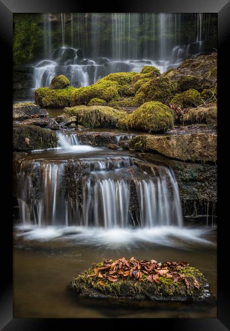 Scaleber Falls in Yorkshire Dales Framed Print by George Robertson