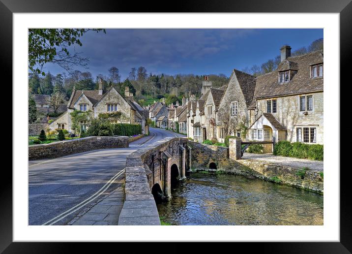 Castle Combe Village Cotswolds Framed Mounted Print by austin APPLEBY