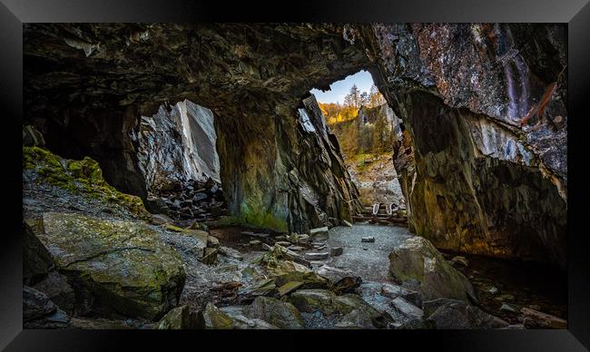 The old slate mines Framed Print by George Robertson