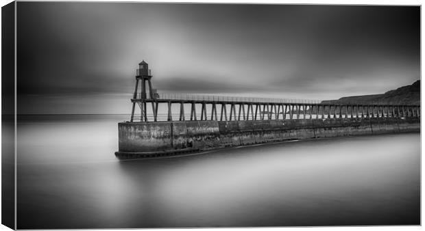 Whitby Pier Canvas Print by chris smith