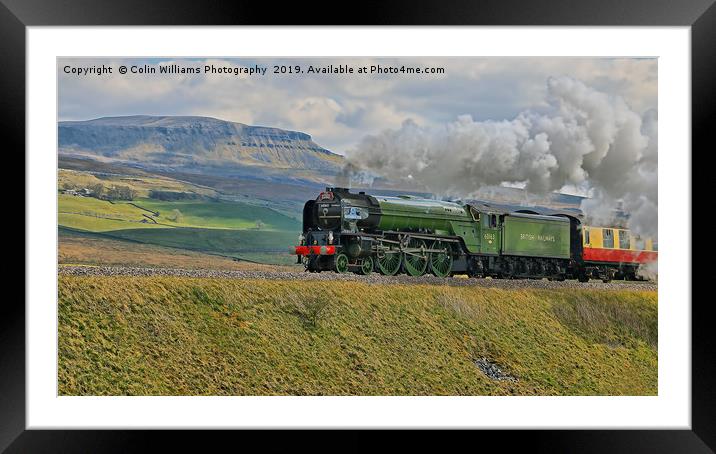 Tornado 60163 and Pen-y-Ghent Yorkshire - 1 Framed Mounted Print by Colin Williams Photography