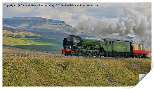 Tornado 60163 and Pen-y-Ghent Yorkshire - 1 Print by Colin Williams Photography