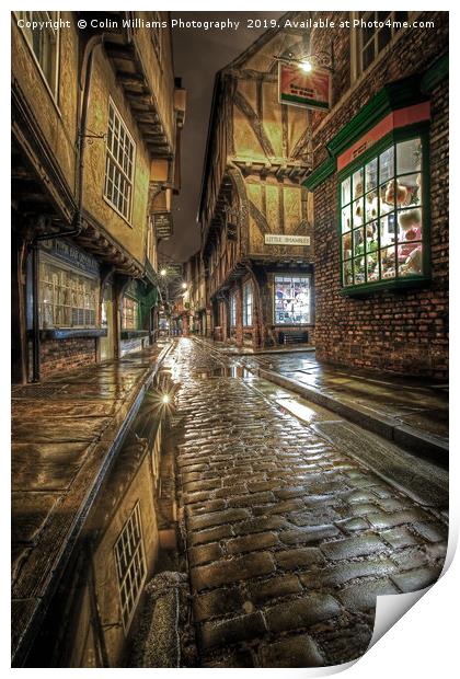 The Shambles in the Rain 2 Print by Colin Williams Photography