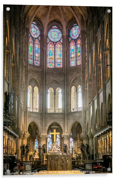 Notre Dame Altar Acrylic by Stephen Stookey
