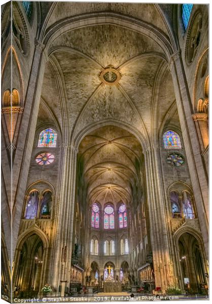 Notre Dame Altar - #3 Canvas Print by Stephen Stookey