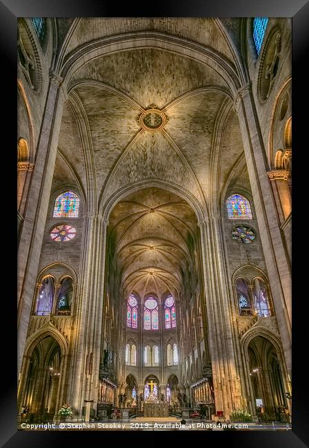 Notre Dame Altar - #3 Framed Print by Stephen Stookey