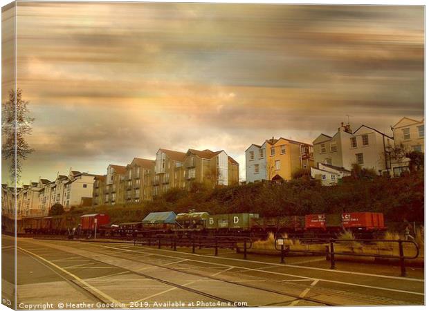 Dockside Train 2 Canvas Print by Heather Goodwin