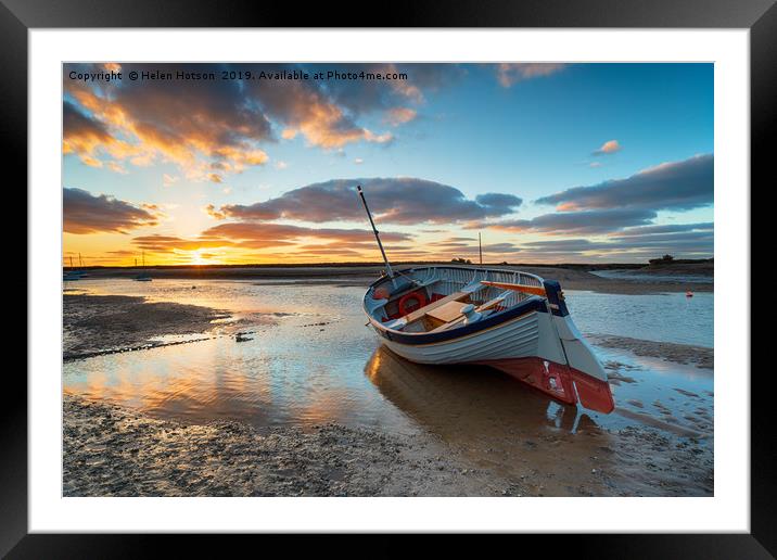 Sunset on the Norolk Coast Framed Mounted Print by Helen Hotson