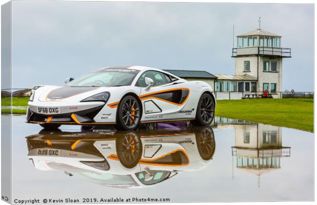 McLaren 570S Kirkbride Airfield Canvas Print by Kevin Sloan