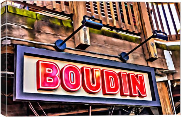 Boudin Bakery Sign Canvas Print by Darryl Brooks