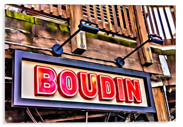 Boudin Bakery Sign Acrylic by Darryl Brooks