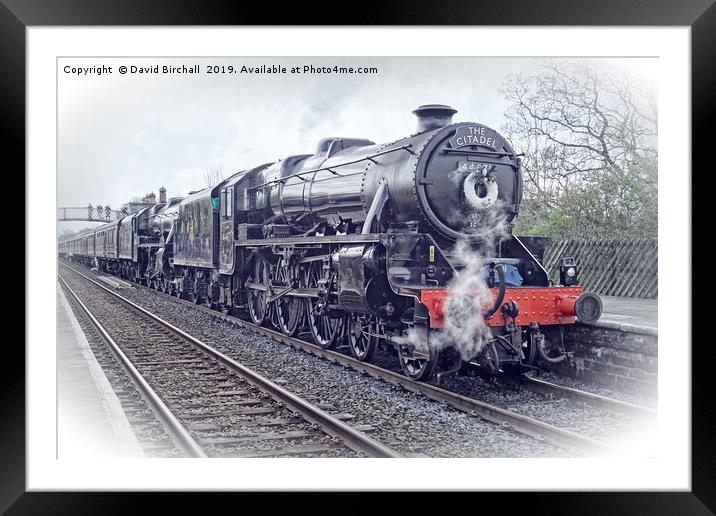 Steam train "The Citadel" at Appleby. Framed Mounted Print by David Birchall