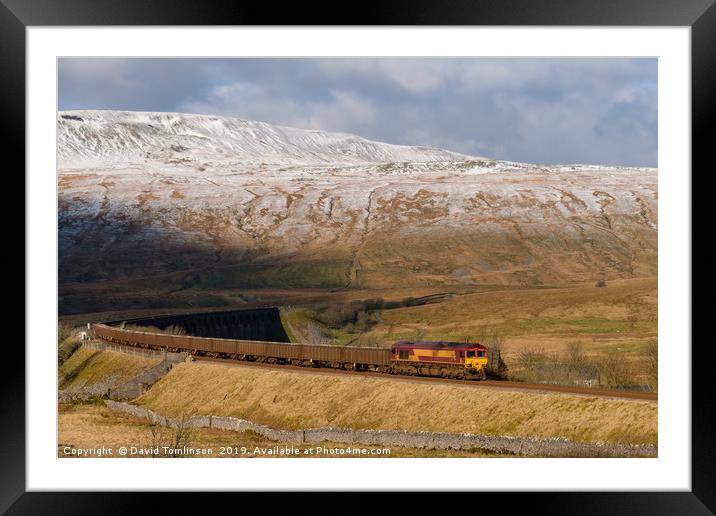 66117 at Ribblehead - Yorkshire Dales  Framed Mounted Print by David Tomlinson