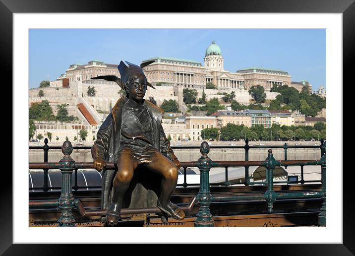 Little Princess statue Budapest Hungary Framed Mounted Print by goce risteski