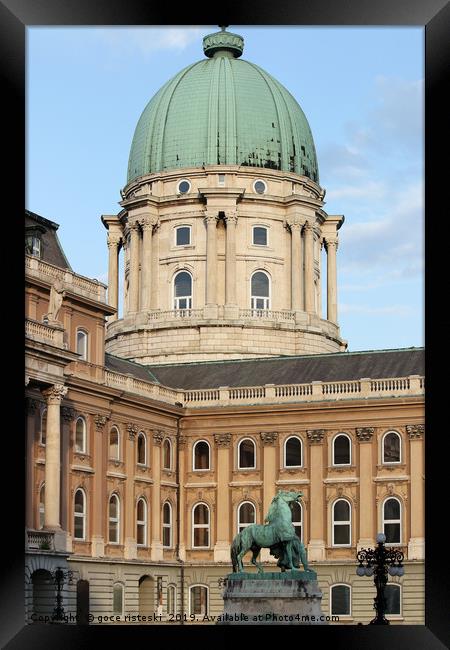 Buda castle with horse statue Budapest Hungary Framed Print by goce risteski
