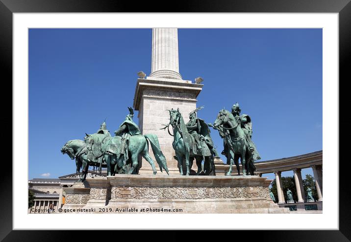 Heroes' square Budapest Hungary Framed Mounted Print by goce risteski