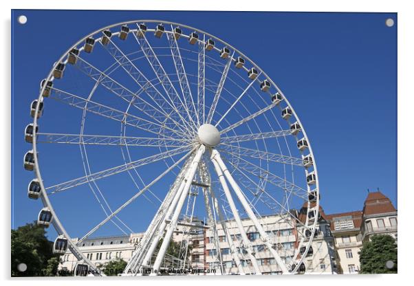 panorama wheel in Budapest Hungary Acrylic by goce risteski