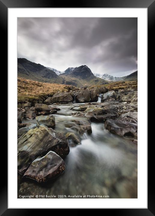 Deepdale Beck Falls Framed Mounted Print by Phil Buckle