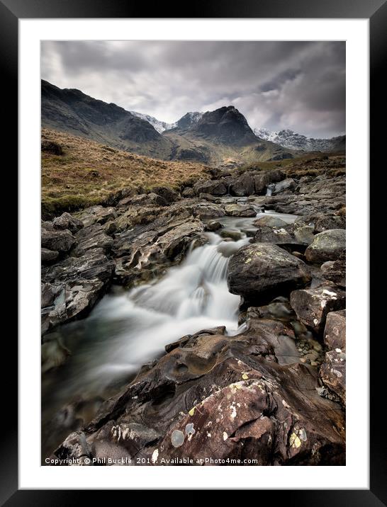 Deepdale Waterfall Framed Mounted Print by Phil Buckle