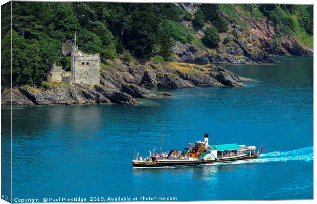 The Paddle Steamer 'Kingswear Castle'  Canvas Print by Paul F Prestidge