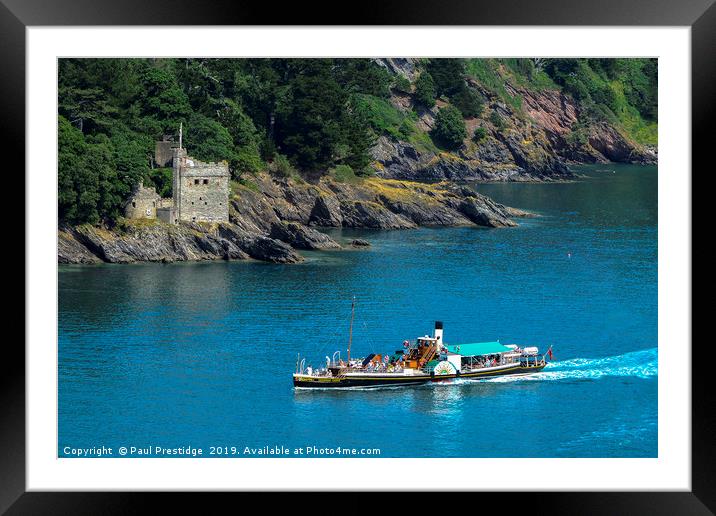 The Paddle Steamer 'Kingswear Castle'  Framed Mounted Print by Paul F Prestidge