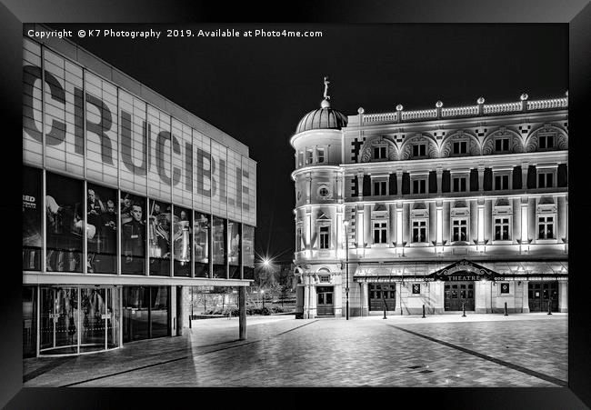 Welcome to Sheffield's Theatre land Framed Print by K7 Photography