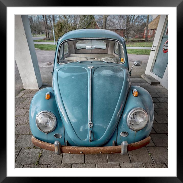Classic Volkswagon Beetle Framed Mounted Print by Antony McAulay