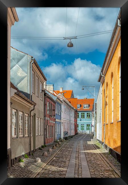 Helsingor Narrow Street Framed Print by Antony McAulay