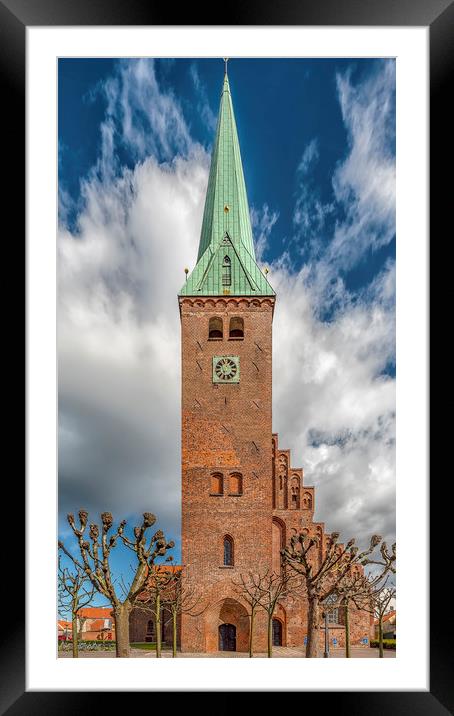 Helsingor Saint Olaf Church Facade Framed Mounted Print by Antony McAulay
