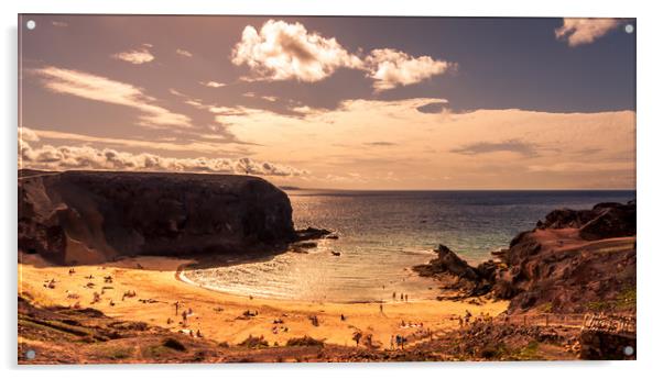 The beautiful Playa de Papagayo Acrylic by Naylor's Photography