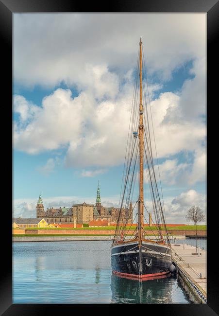 Kronborg Castle Tallship Foreground Framed Print by Antony McAulay
